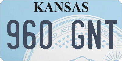 KS license plate 960GNT