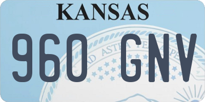 KS license plate 960GNV