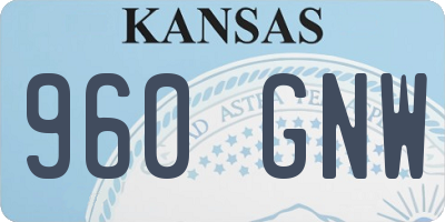 KS license plate 960GNW