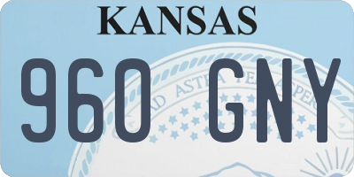 KS license plate 960GNY