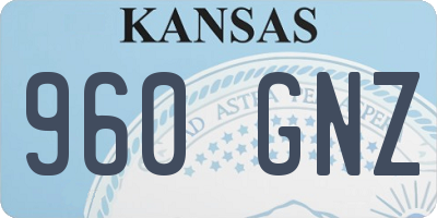 KS license plate 960GNZ