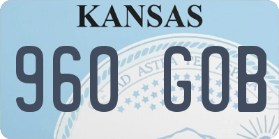 KS license plate 960GOB