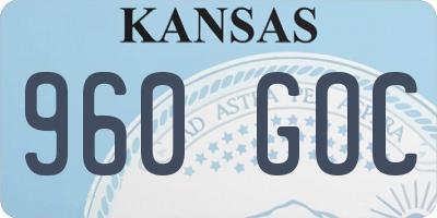 KS license plate 960GOC