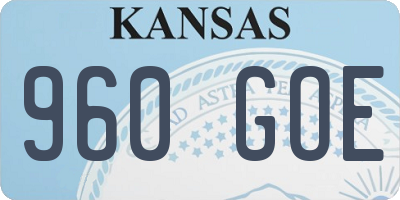 KS license plate 960GOE