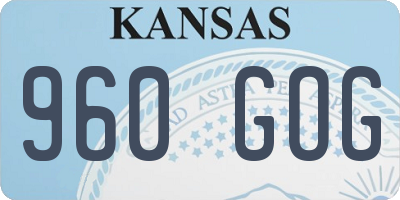 KS license plate 960GOG