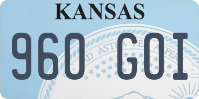 KS license plate 960GOI