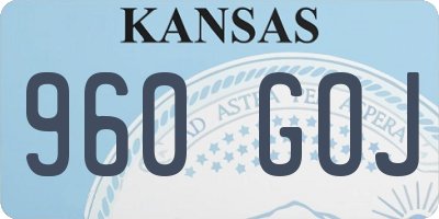 KS license plate 960GOJ