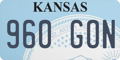 KS license plate 960GON