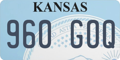 KS license plate 960GOQ