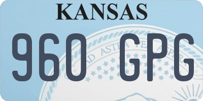 KS license plate 960GPG