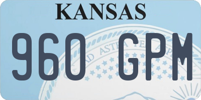KS license plate 960GPM
