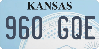 KS license plate 960GQE