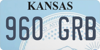 KS license plate 960GRB