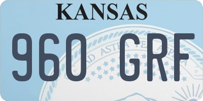 KS license plate 960GRF