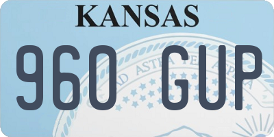 KS license plate 960GUP