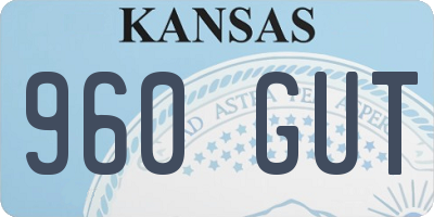 KS license plate 960GUT