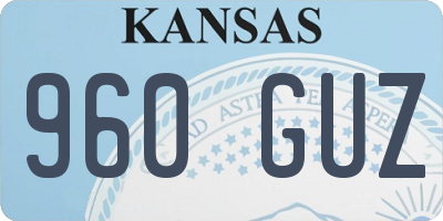 KS license plate 960GUZ