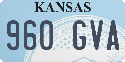 KS license plate 960GVA