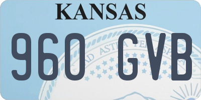 KS license plate 960GVB