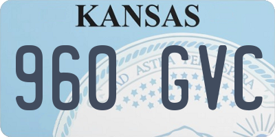 KS license plate 960GVC
