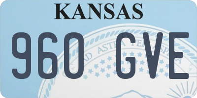 KS license plate 960GVE