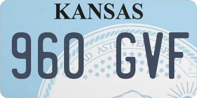 KS license plate 960GVF