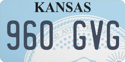 KS license plate 960GVG