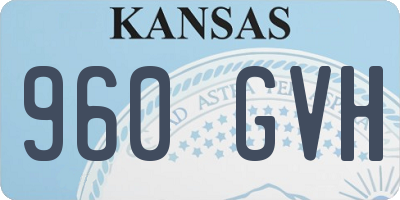 KS license plate 960GVH
