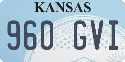 KS license plate 960GVI