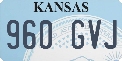 KS license plate 960GVJ