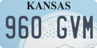 KS license plate 960GVM
