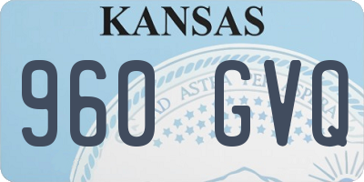 KS license plate 960GVQ