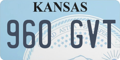 KS license plate 960GVT