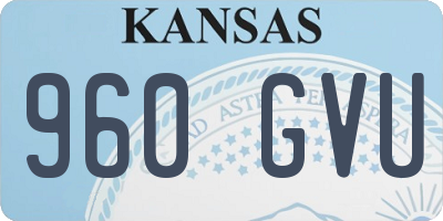 KS license plate 960GVU