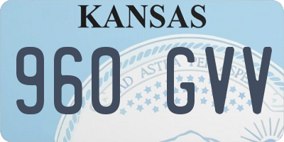 KS license plate 960GVV
