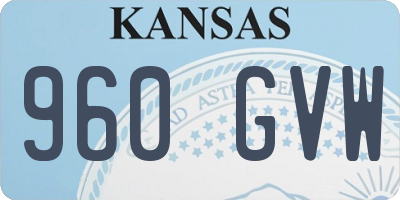 KS license plate 960GVW
