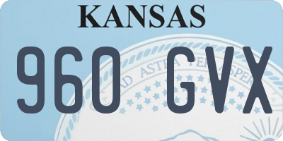 KS license plate 960GVX