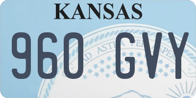 KS license plate 960GVY