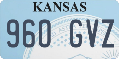 KS license plate 960GVZ