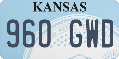 KS license plate 960GWD