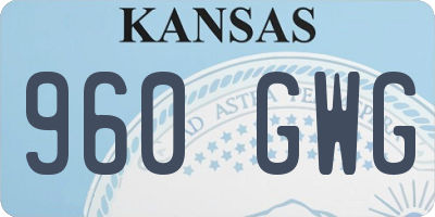 KS license plate 960GWG