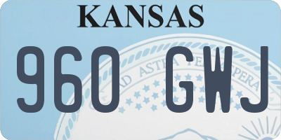KS license plate 960GWJ