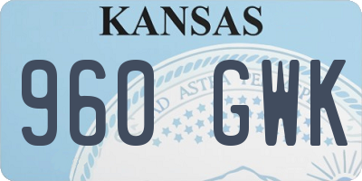 KS license plate 960GWK
