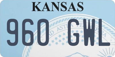 KS license plate 960GWL