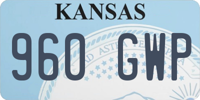 KS license plate 960GWP