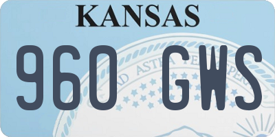 KS license plate 960GWS
