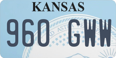 KS license plate 960GWW