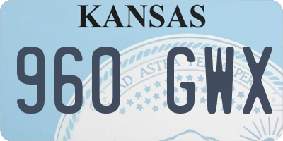 KS license plate 960GWX
