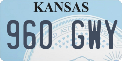 KS license plate 960GWY