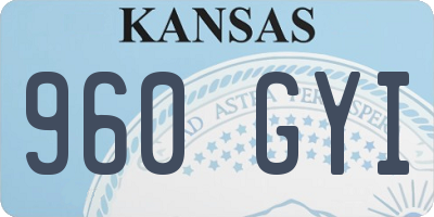 KS license plate 960GYI